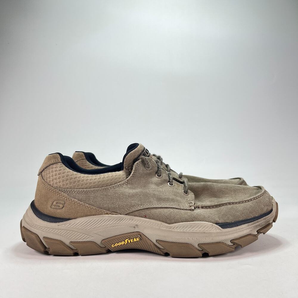 Skechers Respected Loleto Taupe Brown Slip On Walking Shoes 204329WW Men's Sz 10